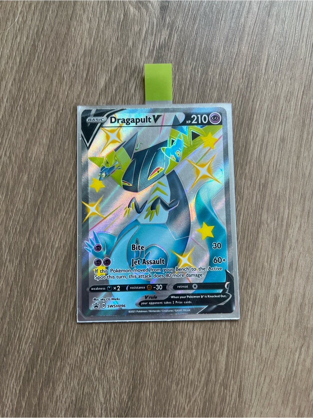 Dragapult V Pokémon Holo Rare Card - Blue & Yellow